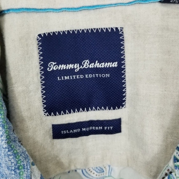 TOMMY BAHAMA Mens Floral Silk Blend Sz L - Picture 6 of 8